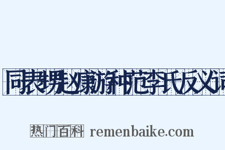 同表甥赵康游种范李氏反义词是什么意思的图片